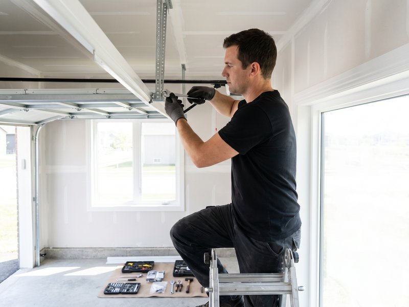 Garage door repair work by Cardinal of Asheville in Asheville